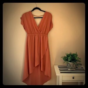 Elegant Hi-Lo Francesca’s Orange Dress